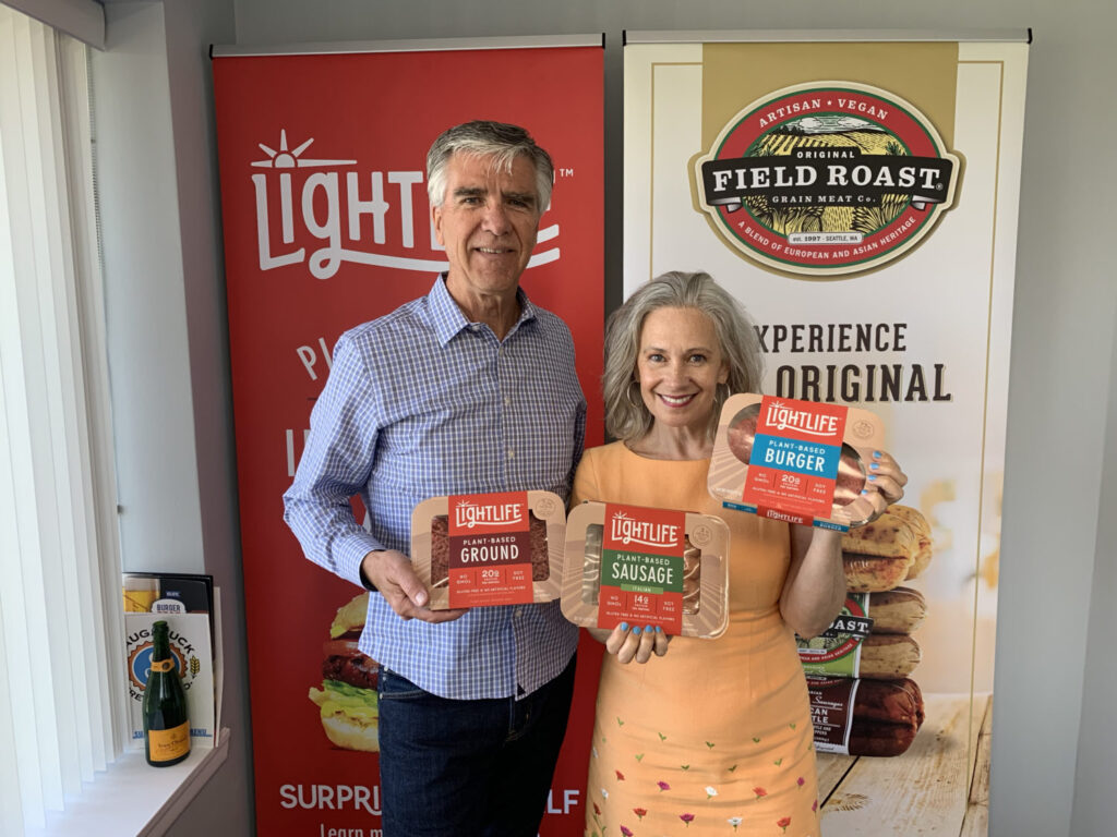 Elysabeth Alfano and CEO of Greenleaf Foods, Dan Curtin