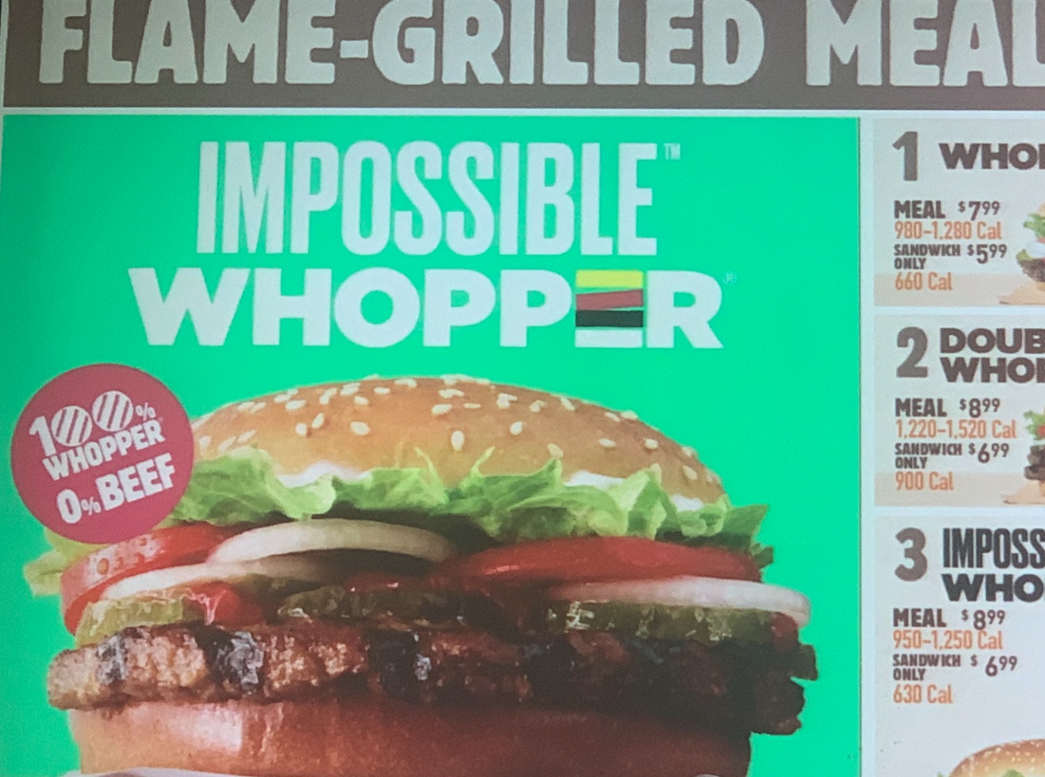 Impossible Whopper sign