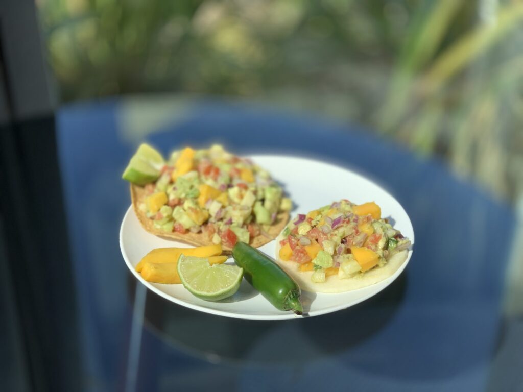 jicama mango salad, lunchbreaklive janeunchained