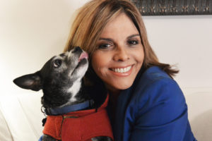 Jane Velez-Mitchell and her dog Cabo! 