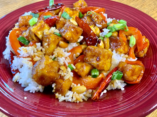veagn kung pao tofu-vegan asian recipe