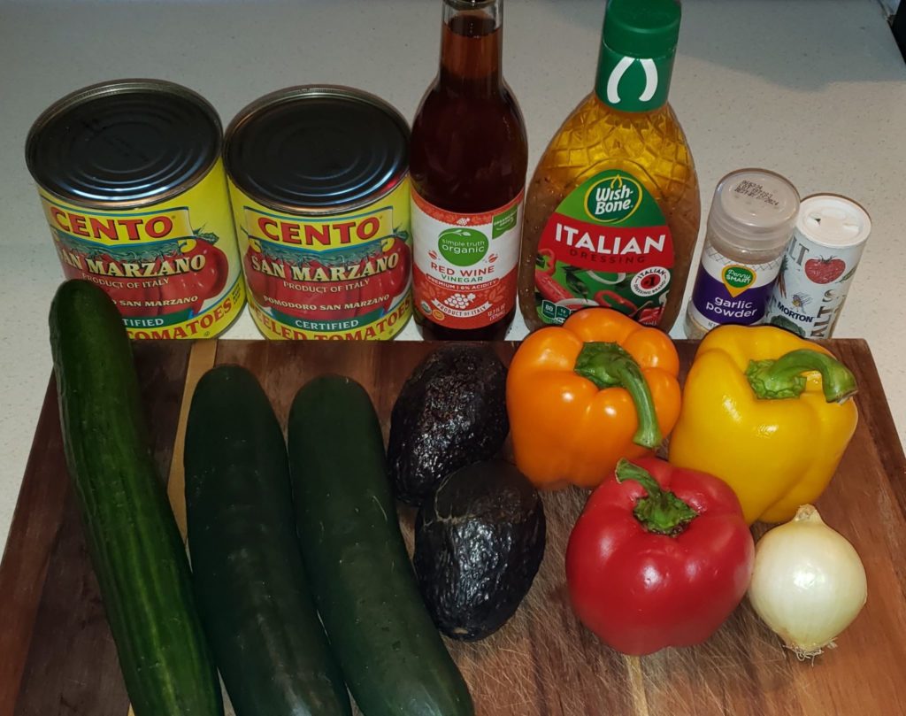 Vegan Gazpacho ingredients