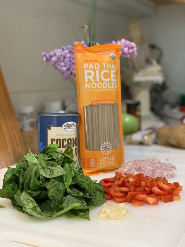 vegan coconut rice noodles