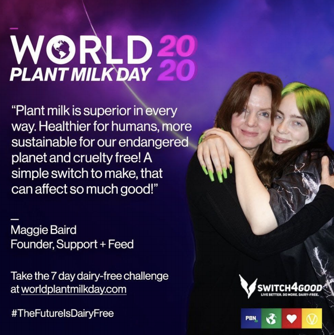 One of the world's most famous families: Billie Eilish and mom Maggie Baird. Both are vegan!