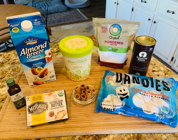 vegan S'mores coconut ice cream dessert ingredients