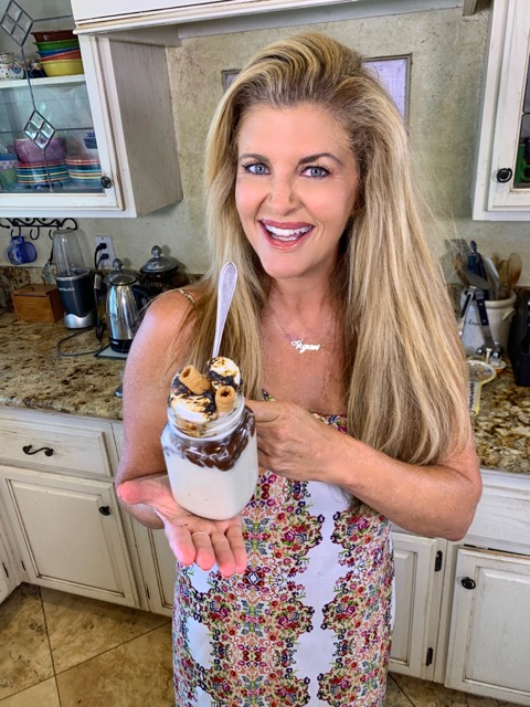 Erin Riley-Carrasco and her S'mores dessert