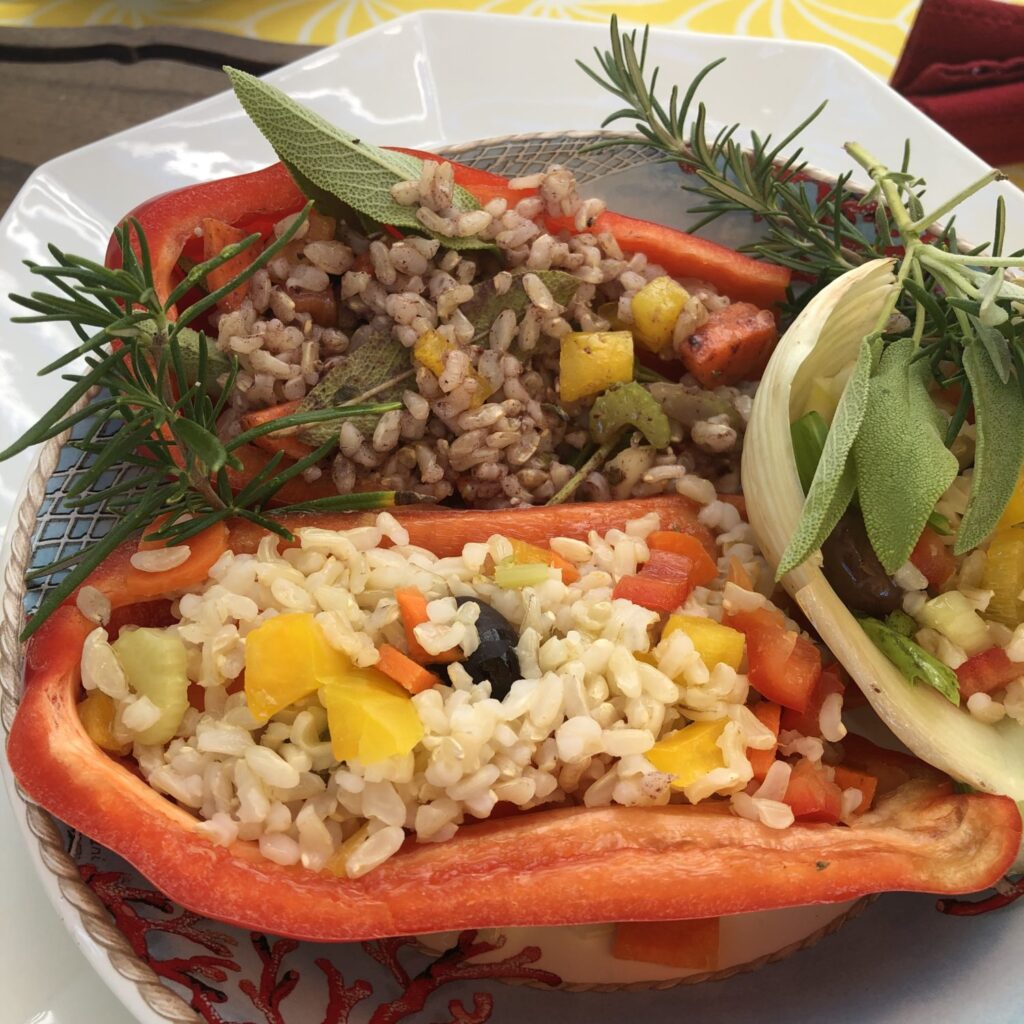 vegan Italian rice salad