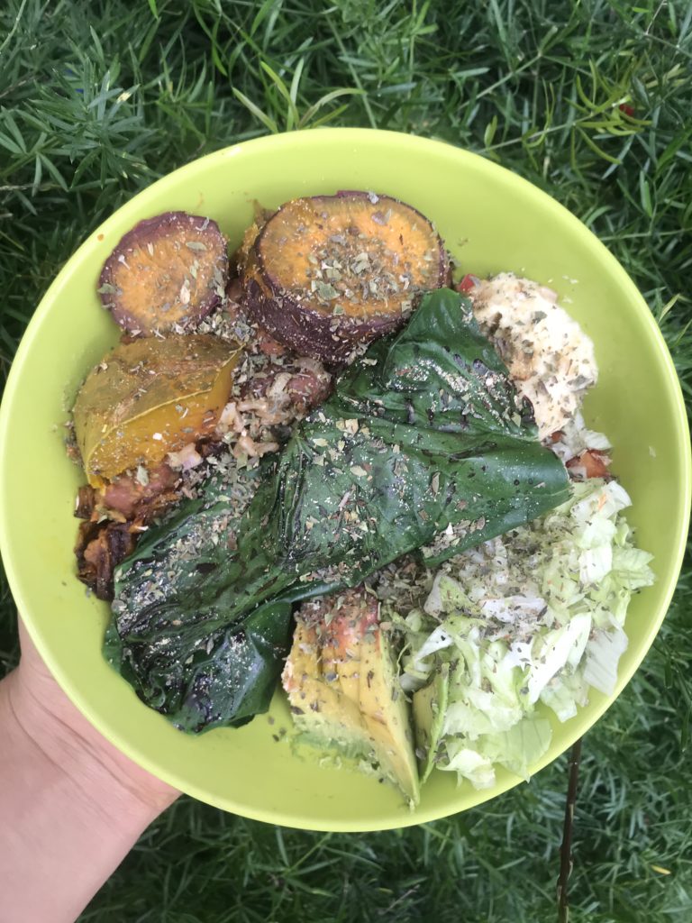 vegan Cauliflower Leaf Taco Bowl