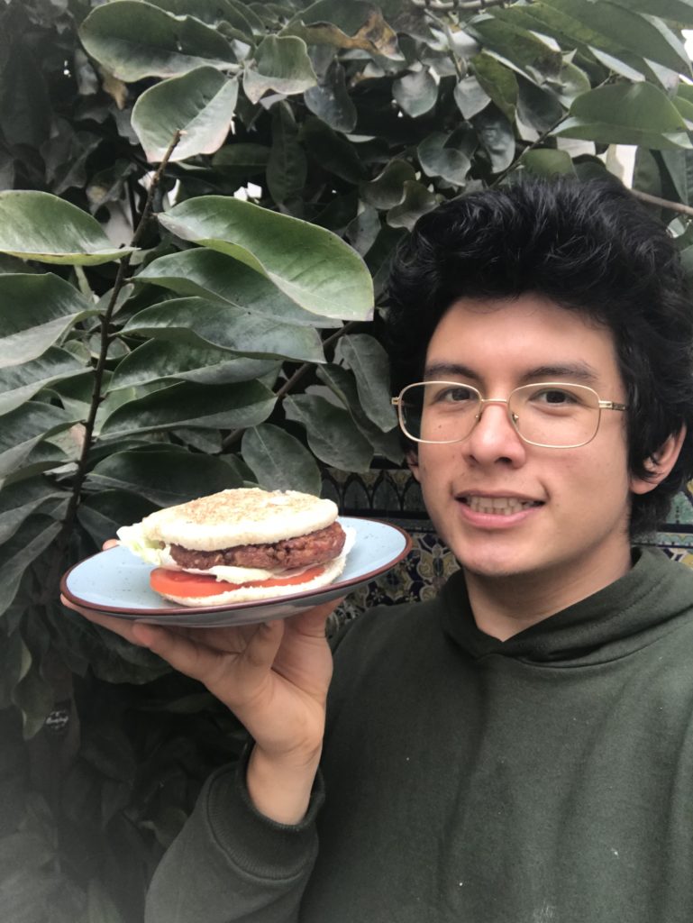 Andres and his Lentil Burger