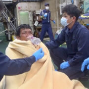 This is one of two survivors of the horror. Ship capsizes thousands missing
