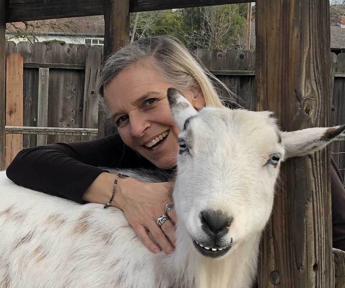 Animal activist and goat