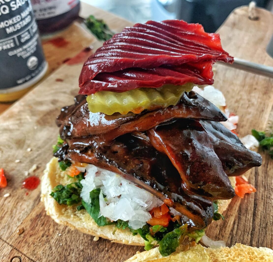 vegan BBQ sandwich