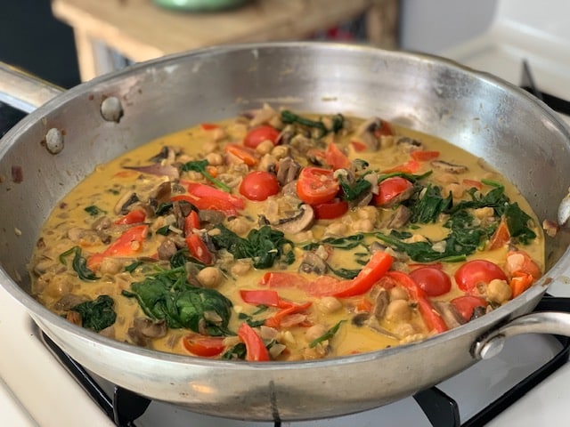 finished coconut curry
