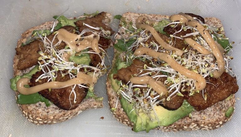 easy vegan meals avocado tempeh toast