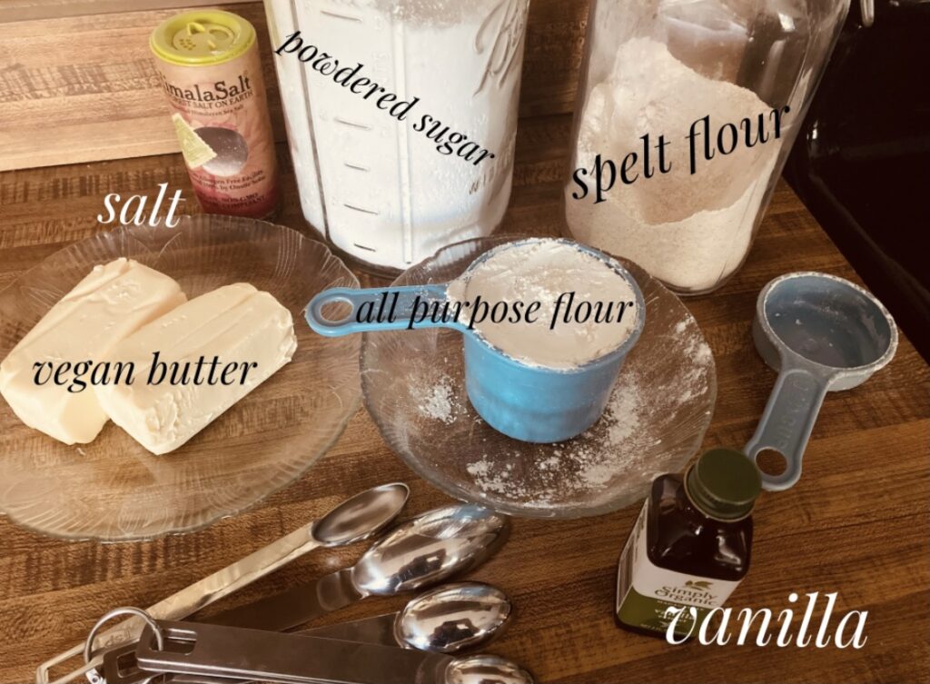 vegan butter sugar cookie ingredients