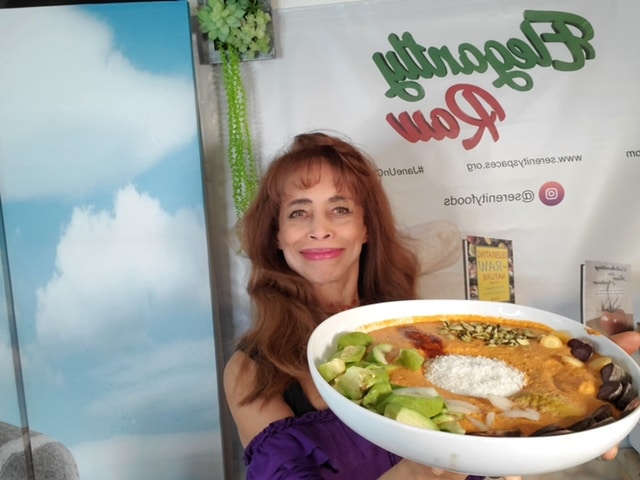 Doreet and her vegan squash soup