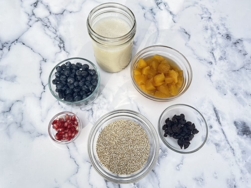 21 day vegan kickstart ingredients for the fruited breakfast quinoa