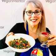 Linda showing off her 21 day kickstart recipes