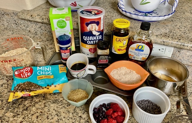 Ingredients baked oatmeal cups
