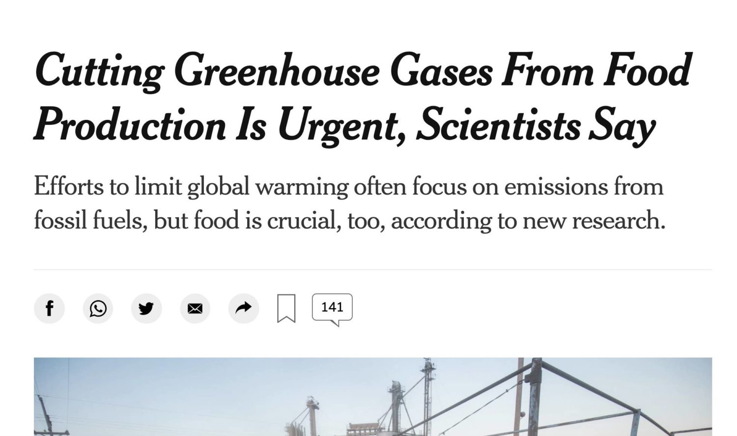 New York Times article on climate