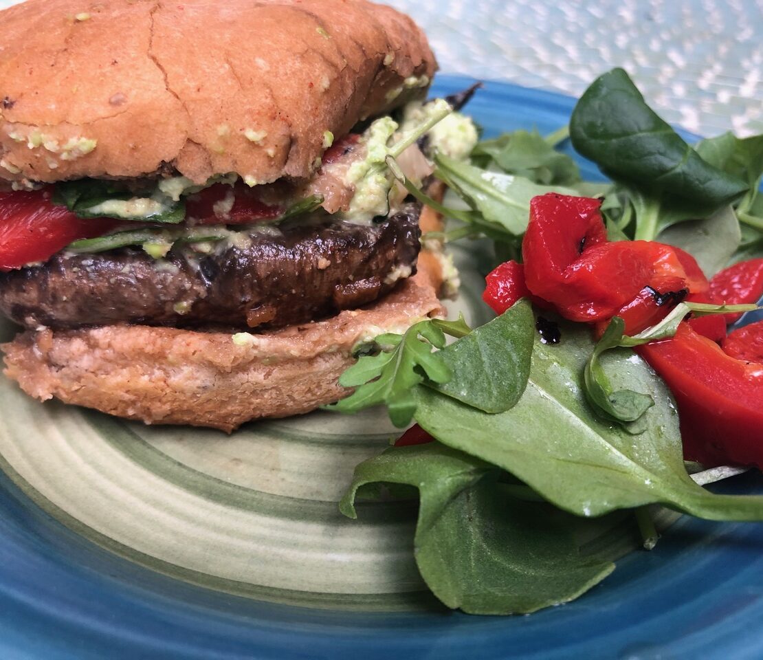 21 day vegan kickstart portobello mushroom burger