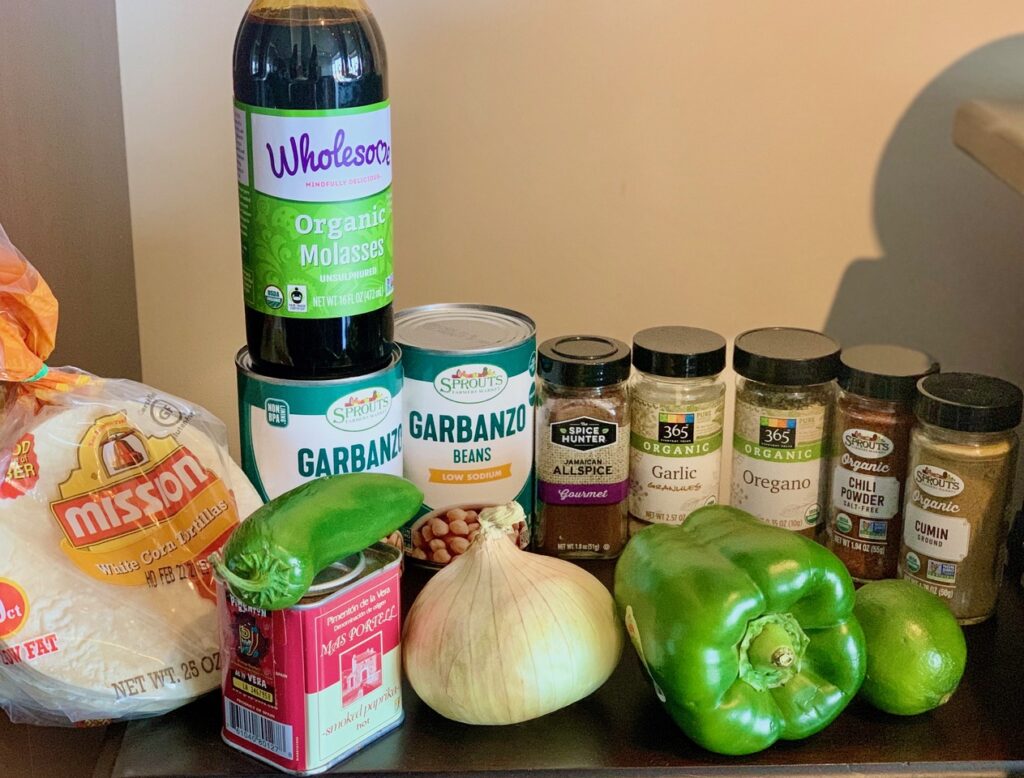 21 day vegan kickstart chickpea taco ingredients