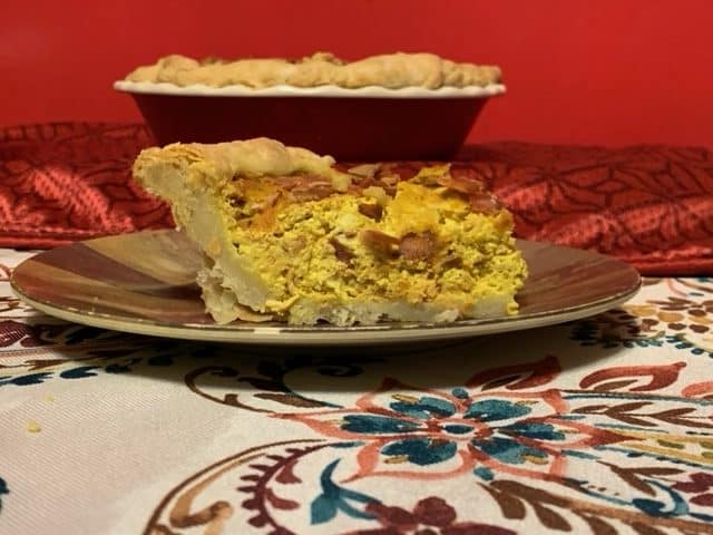 The finished vegan quiche