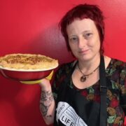 Kelly and her vegan Quiche