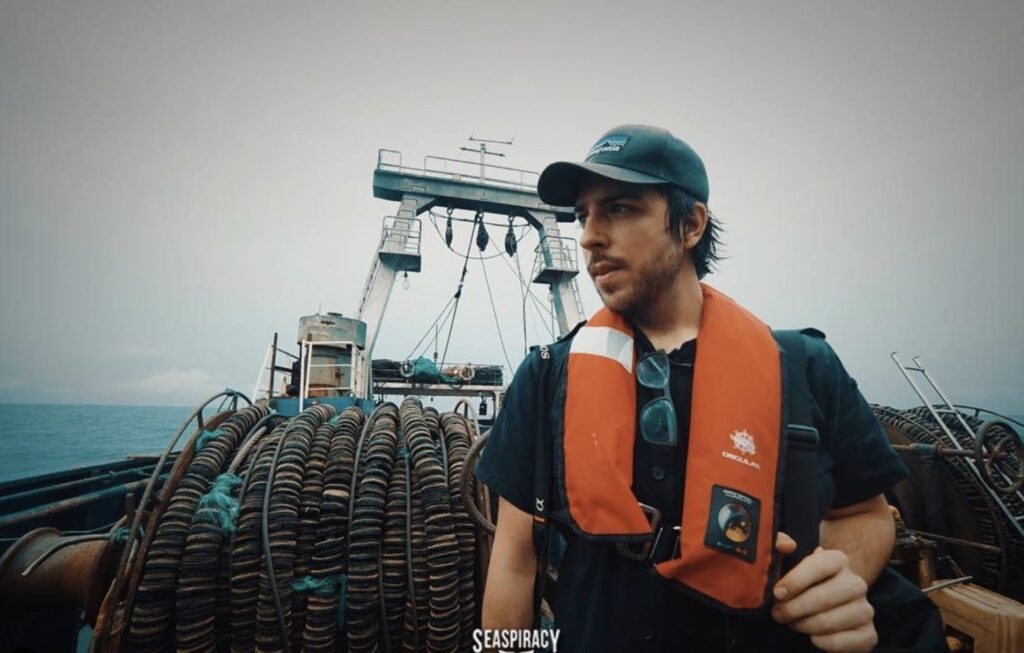 Ali Tabrizi on commercial trawler