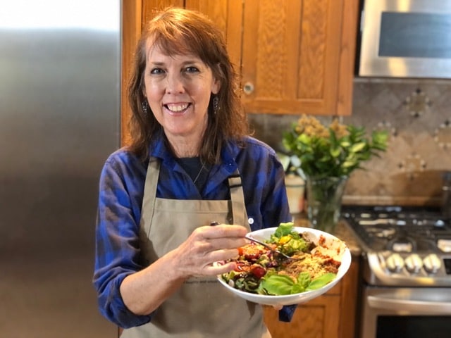 Tracy Childs and her zucchini lasagna