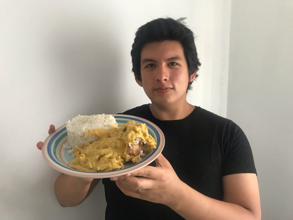 Andres and his vegan Cream of Chicken