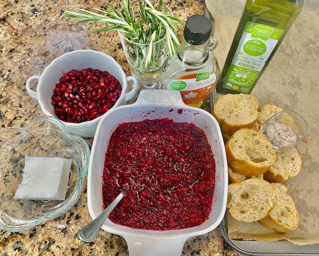 cranberry feta crostini recipe ingredients
