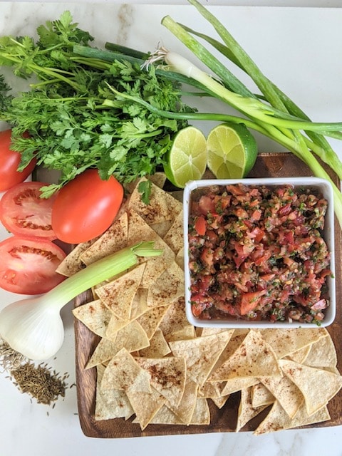 homemade salsa and chips