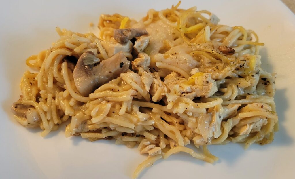 vegan turkey tetrazzini