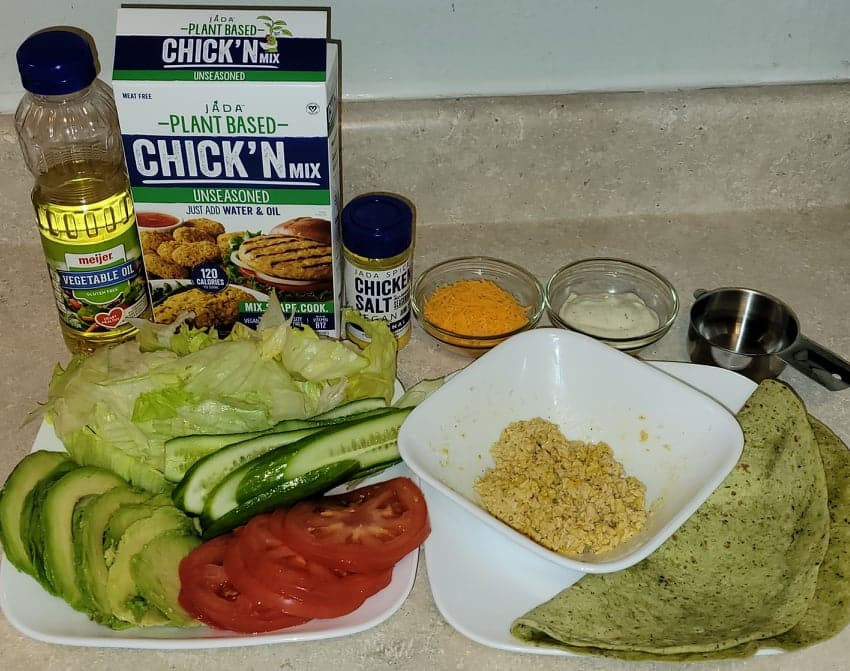 ingredients vegan chicken wrap new vegan products