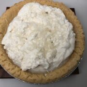 vegan coconut cream pie with whipped cream