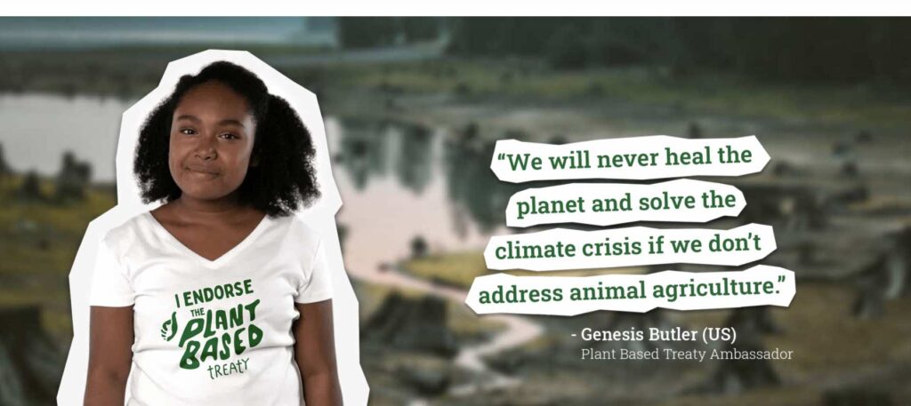 Plant Based Treaty Launches Globally. Genesis Butler endorses it!
