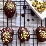 vegan baklava stuffed dates