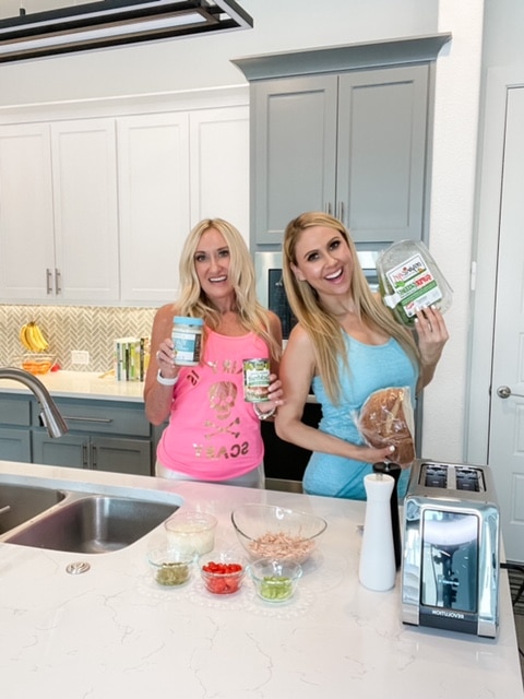 Plant Chics and the ingredients for vegan tuna salad