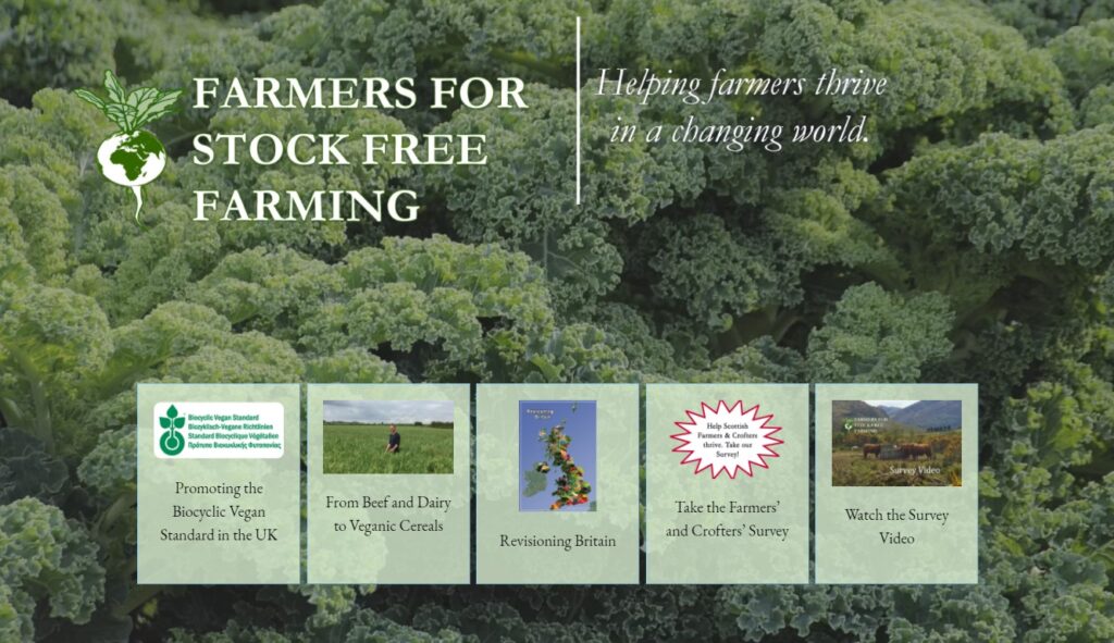 Homepage of Farmers for Stock Free Farming website
