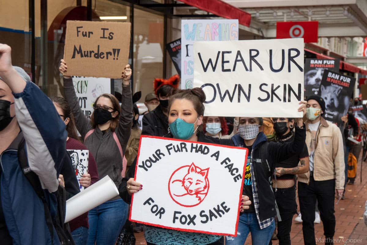 Portland's animal activist community is large and growing fast. Ending fur sales is a top priority.