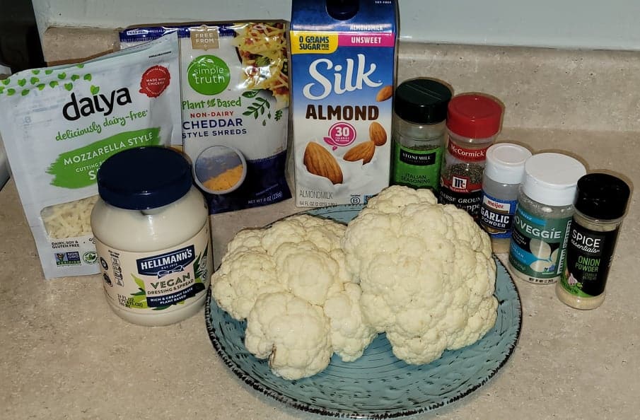 Ingredients baked cauliflower