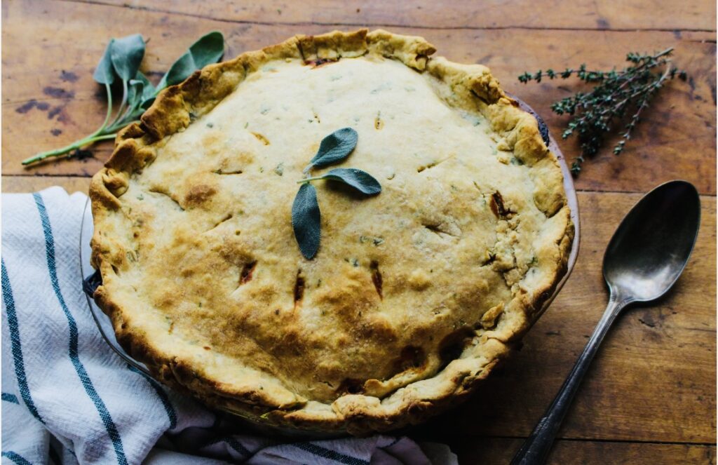 vegan lentil sage pie for a vegan Thanksgiving
