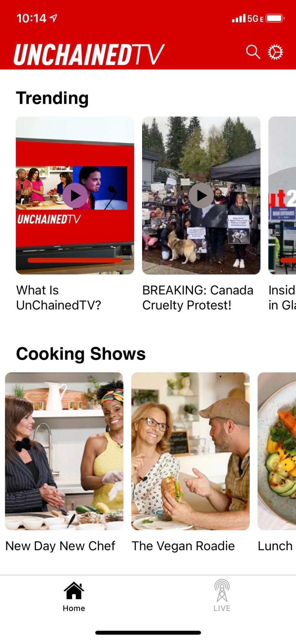 UnChainedTV on iphone where. you can watch everything from breaking news to movies