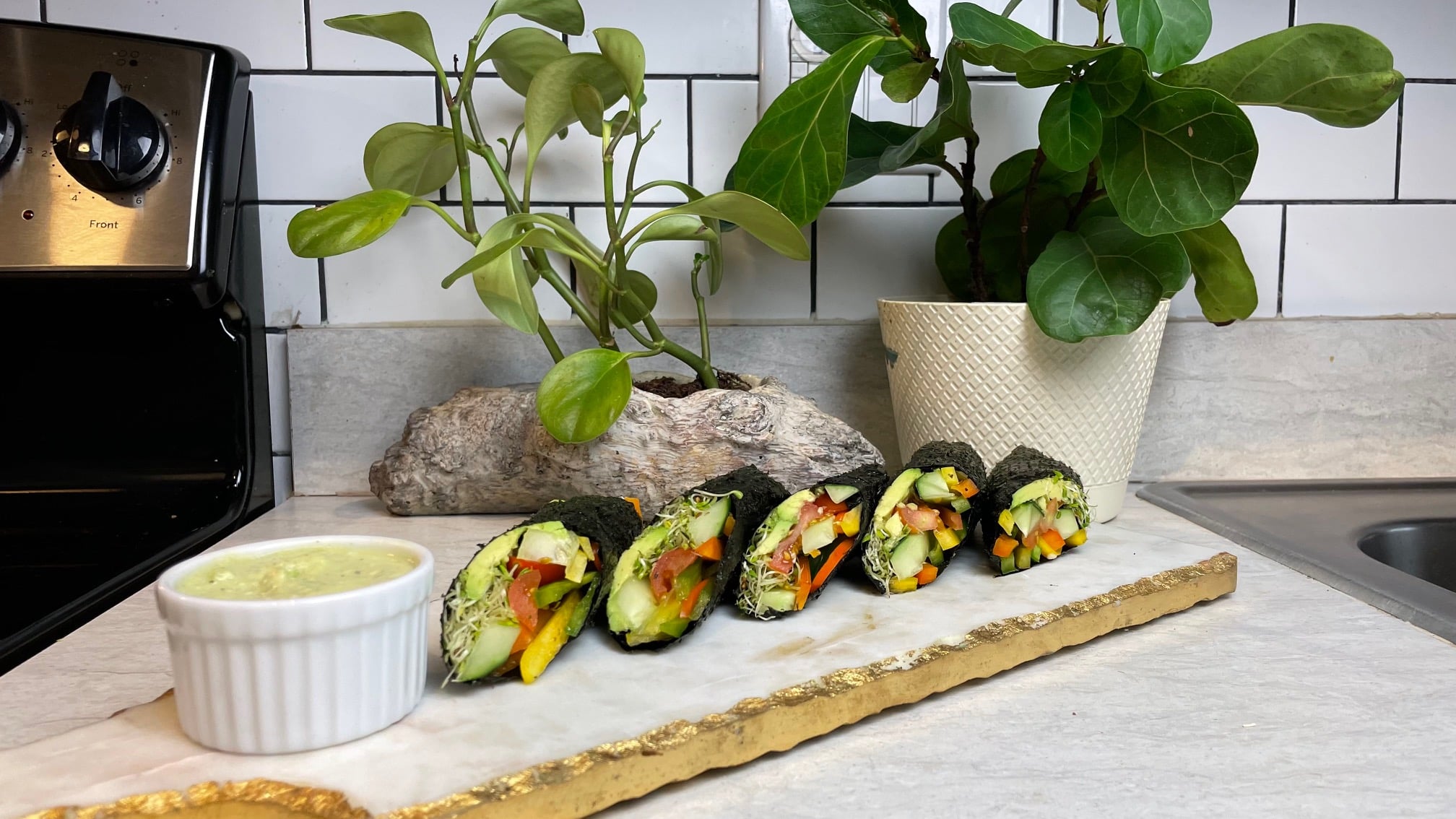 vegan raw veggie rolls