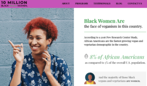 Website 10 million black vegan woman