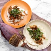 taco tuesday ideas-banana blossom carnitas tacos