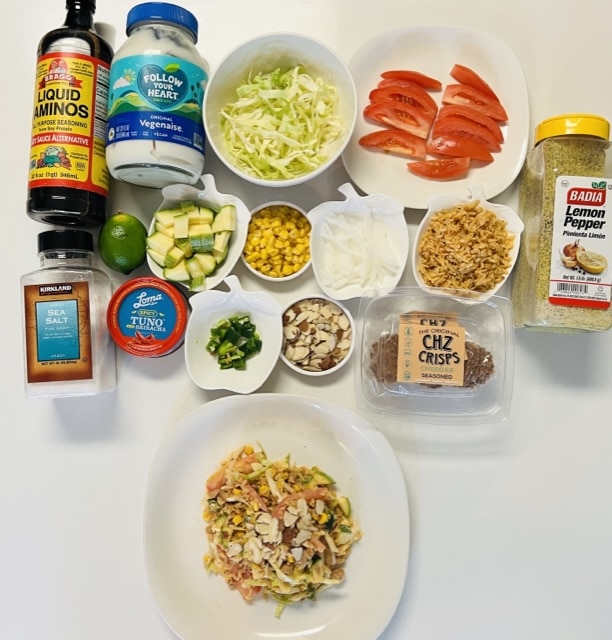 Ingredients vegan tuna salad