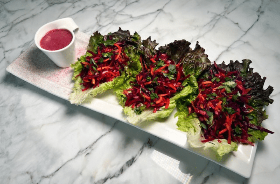 Raw Slaw wraps palnt-based cooking