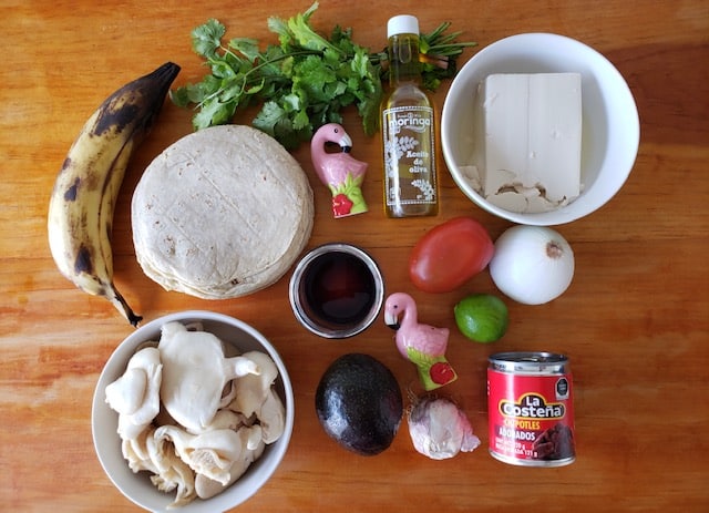 ingredients mushroom tacos